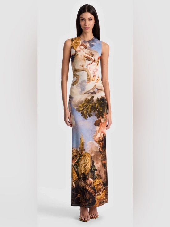 Alice + Olivia Dresses & Skirts - ALICE & OLIVIA DELORA RENAISSANCE FAIR OPEN BACK MAXI JERSEY DRESS - SZ 0 - NWT